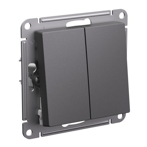 Выключатель без рамки Systeme Electric AtlasDesign 2-кл. базальт картинка
